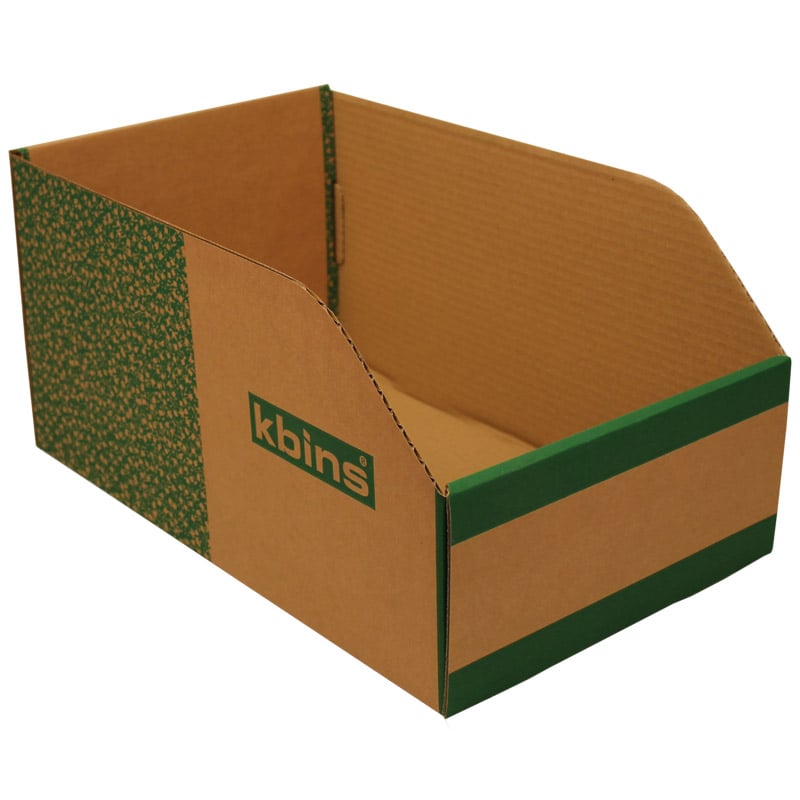 K-Bins B Range Jumbo Fibreboard Shelf Bins - 200 x 250 x 400mm (H x W x D) - Pack of 25