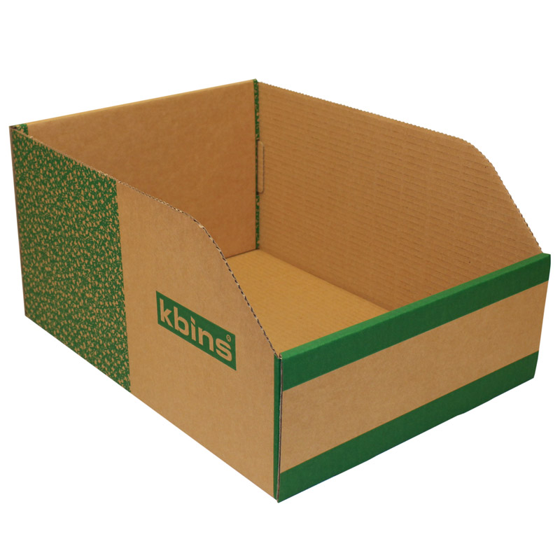 K-Bins B Range Jumbo Fibreboard Shelf Bins - 200 x 300 x 400mm (H x W x D) - Pack of 25