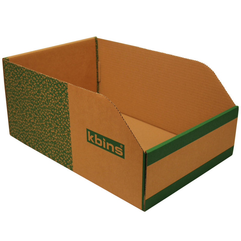 K-Bins B Range Jumbo Fibreboard Shelf Bins - 200 x 300 x 450mm (H x W x D) - Pack of 25