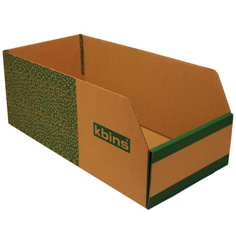 K-Bins B Range Jumbo Fibreboard Shelf Bins - 200 x 250 x 500mm (H x W x D) - Pack of 25