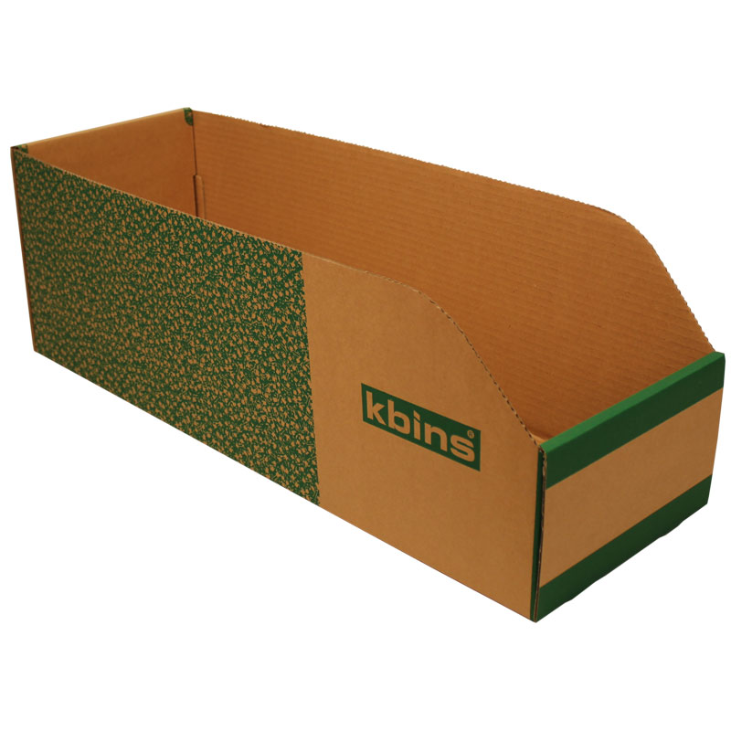 K-Bins B Range Jumbo Fibreboard Shelf Bins - 200 x 200 x 600mm (H x W x D) - Pack of 25