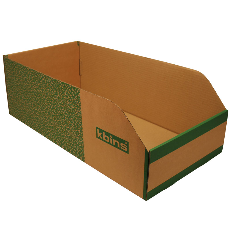 K-Bins B Range Jumbo Fibreboard Shelf Bins - 200 x 300 x 600mm (H x W x D) - Pack of 25