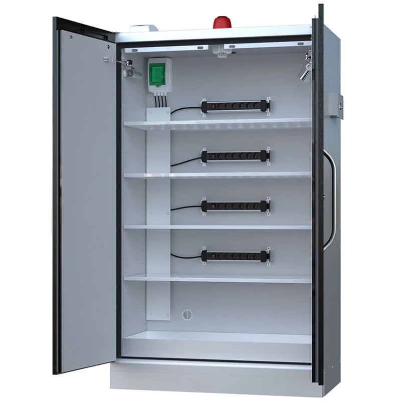 2-Door Lithium Battery Storage Cabinet - Control Panel - 1950 x 1200 x 600mm