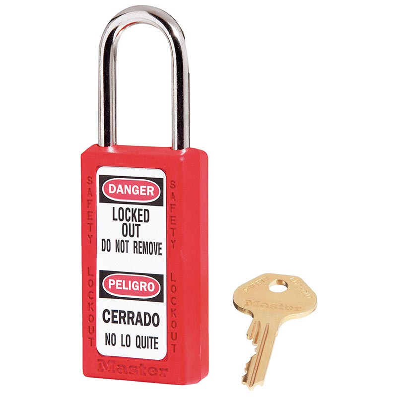 Master Lock 411 76mm Zenex Safety Lockout Padlock - Red 