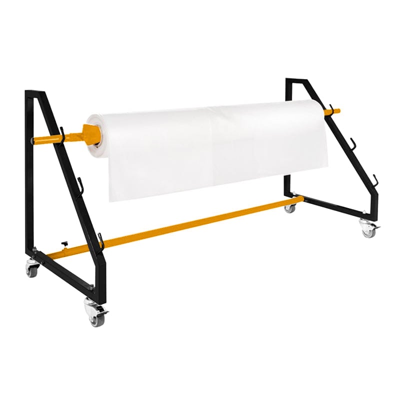 Mobile Shrink Film Roll Dispenser - Holds up to 3 rolls of packing film - max width 2m