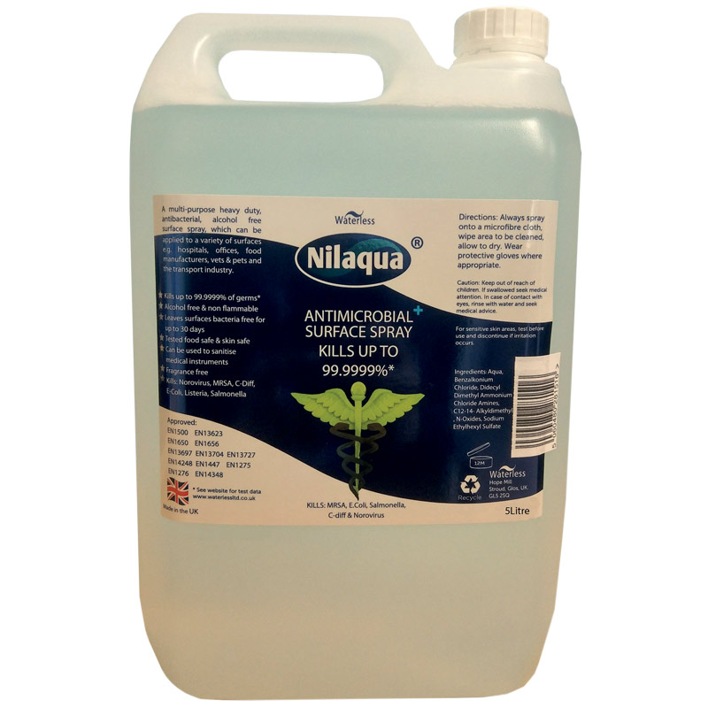 Nilaqua Alcohol-Free Virucidal Multi-Surface Cleaner - 5L 