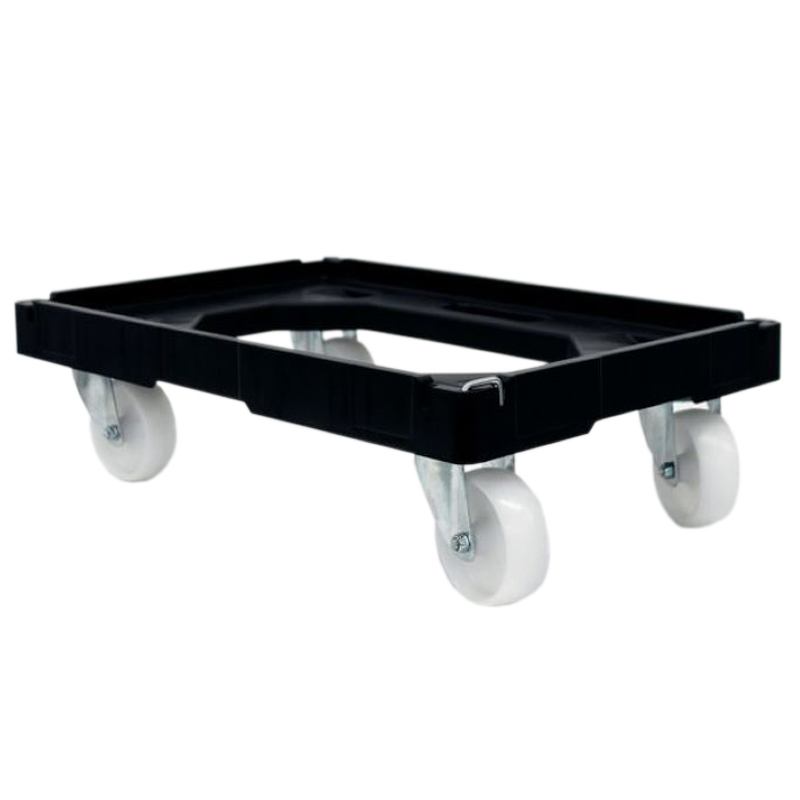 Black Plastic Dolly Trolley - 300kg Capacity - 400 x 600mm