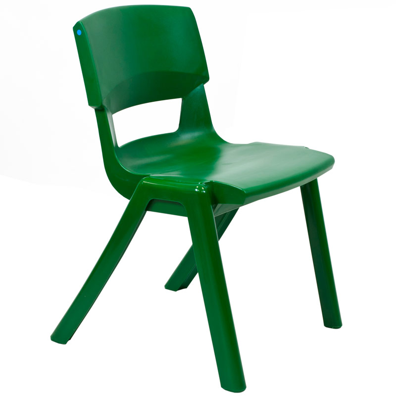 Postura+ One-Piece Plastic School Chair Size 6 - Forest Green