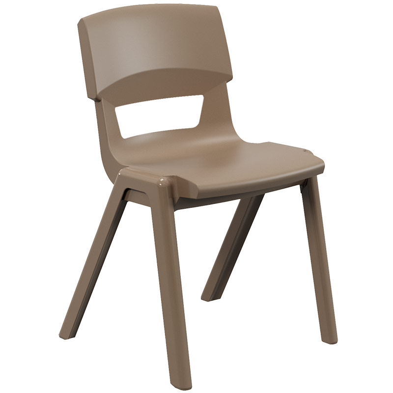 Postura+ One-Piece Plastic School Chair Size 6 - Misty Brown