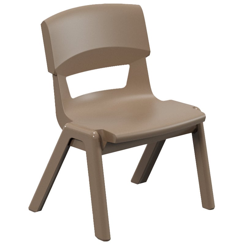 Postura+ One-Piece Plastic School Chair Size 1 - Misty Brown