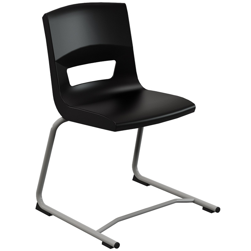 Postura+ Reverse Cantilever Chair - Jet Black 