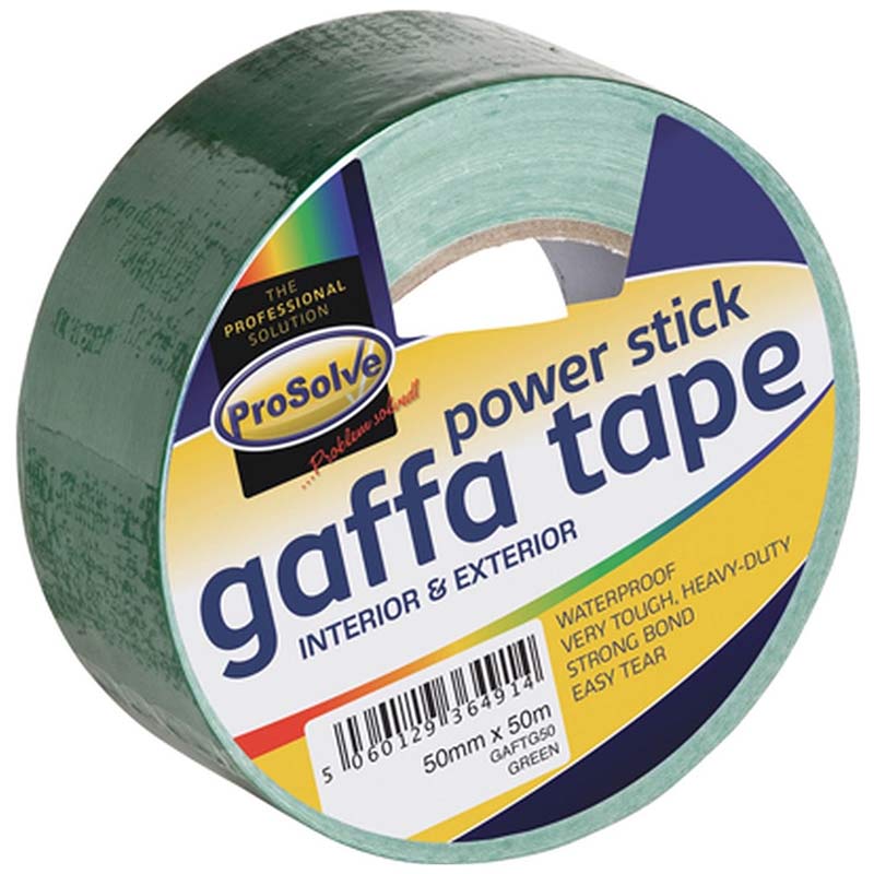 ProSolve Gaffa Tape - 50mm x 50m - Green - Pack of 24