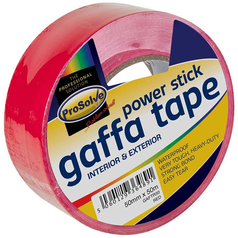 ProSolve Gaffa Tape - 50mm x 50m - Red - Pack of 24