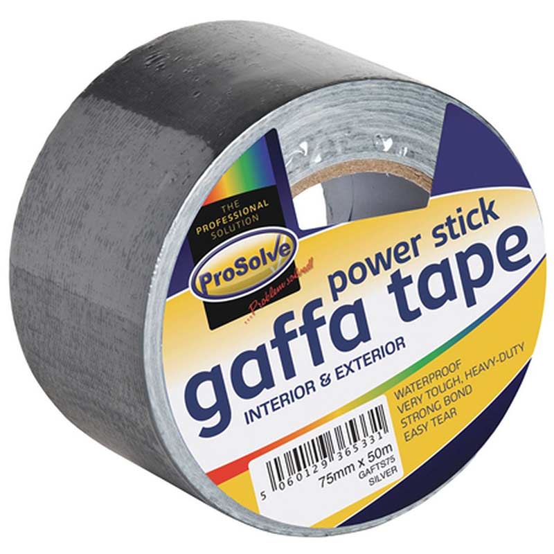 ProSolve Gaffa Tape - 75mm x 50m - Silver - Pack of 16