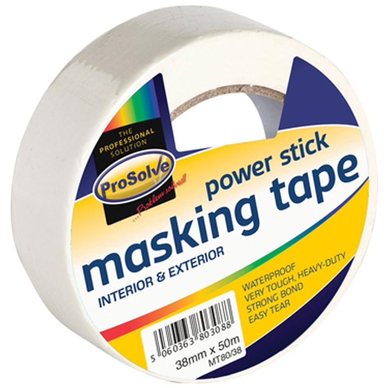 ProSolve Masking Tape - 38mm x 50m - White - Pack of 24