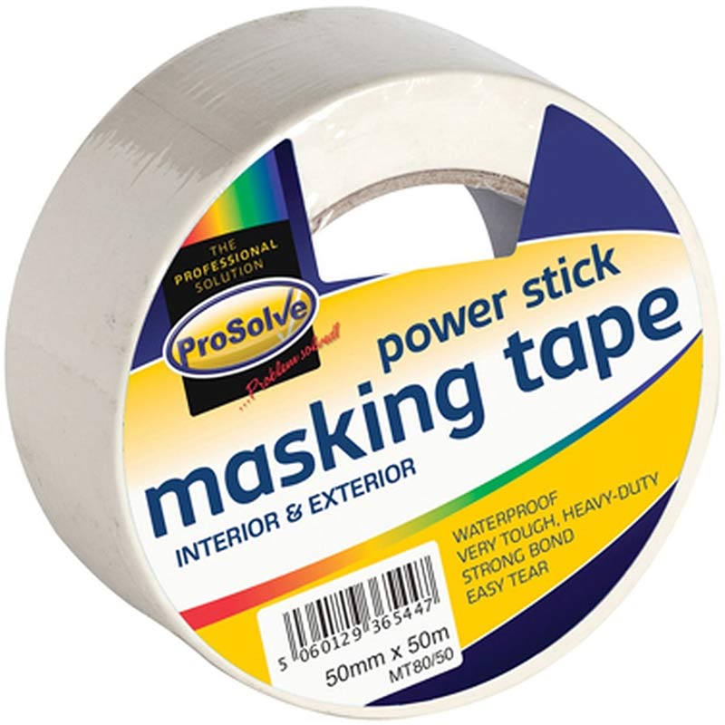 ProSolve Masking Tape - 50mm x 50m - White - Pack of 24