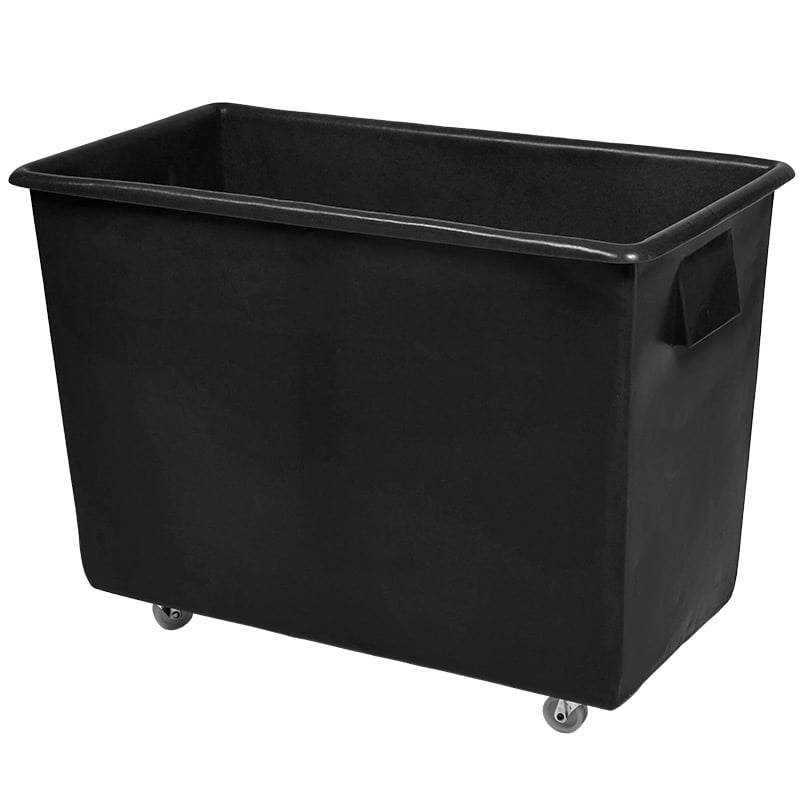 165L Bar Truck - Black Recycled Plastic Polymer - 620 x 820 x 455mm - Four 50mm nylon swivel castors