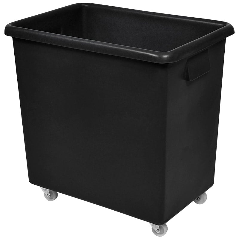 135L Bar Truck - Black Recycled Plastic Polymer - 660 x 650 x 460mm - Four 50mm nylon swivel castors