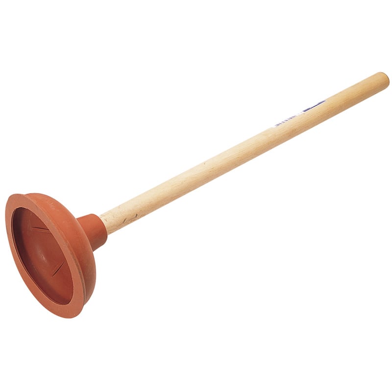 Rubber Plunger with Beech Wood Handle - 135mm diameter