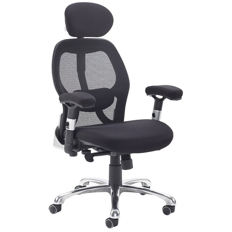 Sandro Office Chair with Air-Mesh Back, Head Rest and Adjustable Arms