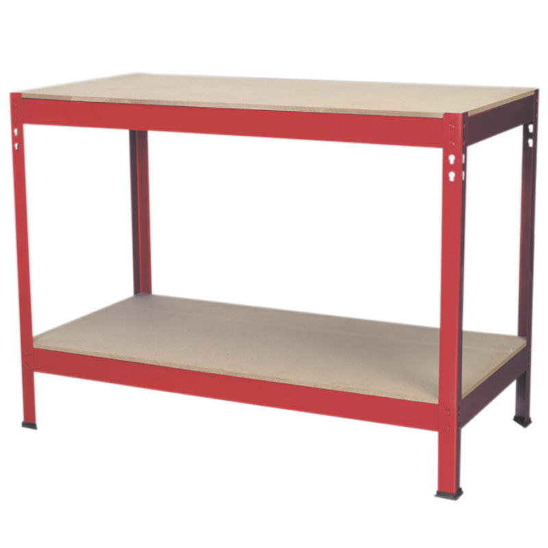 Sealey Workbench Steel Frame with Wooden Top - 900 x 1210 x 610mm