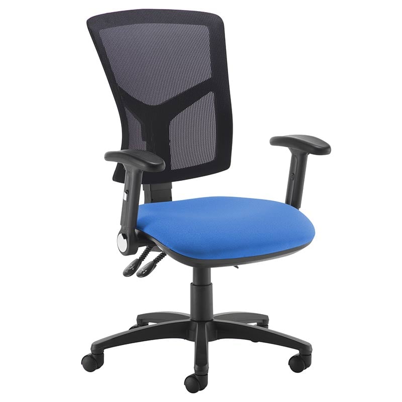 Senza Mesh Back Office Chair with Padded Seat with Folding Arms