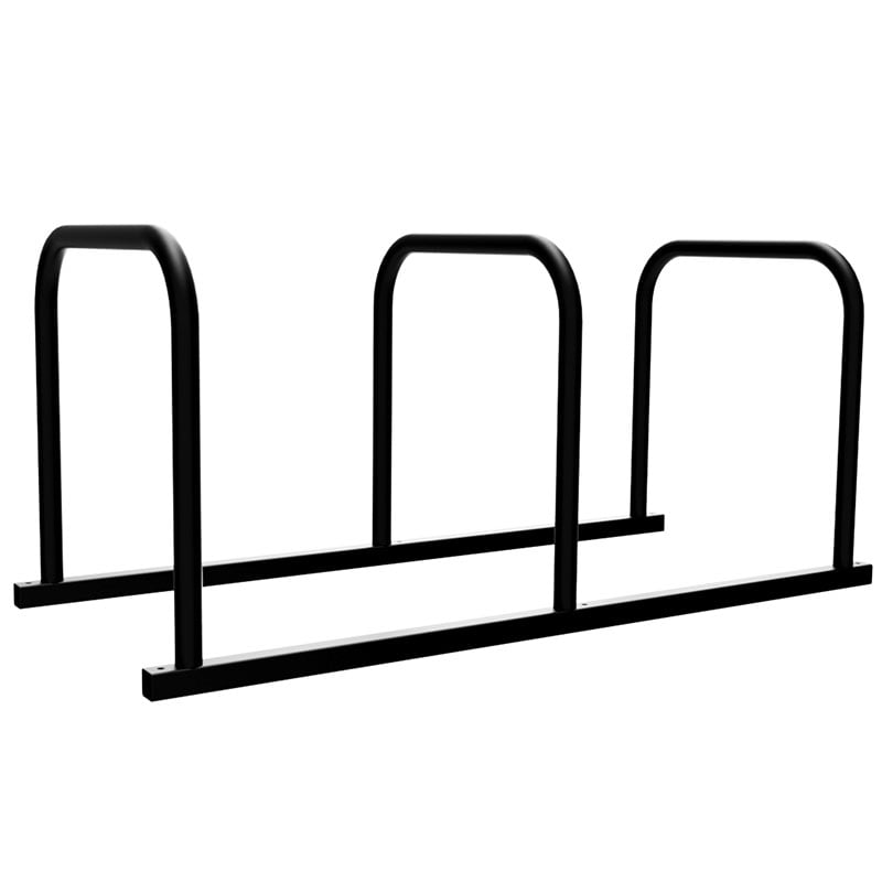 Sheffield Toast Bike Rack - 3 Hoop - Galvanised & Black Powder Coating