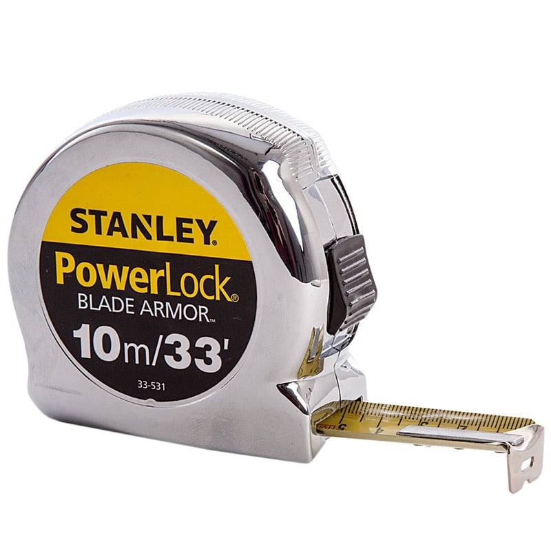 Stanley Powerlock Metric/Imperial Tape Measure with Blade Armor - 10m/33ft