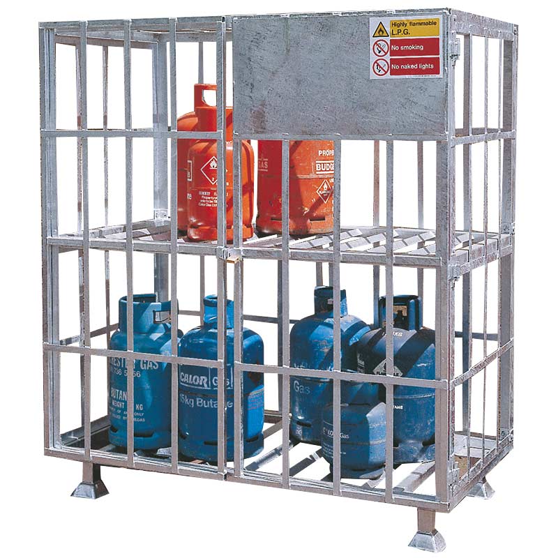 Gas cylinder cage - static - galvanised 1800 x 1610 x 890mm