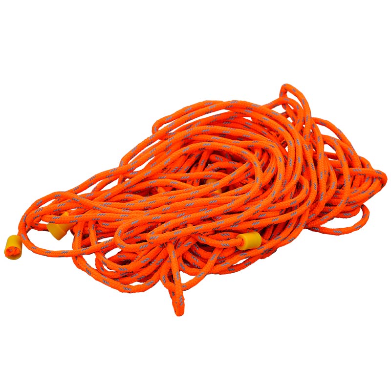 TRAFFIC-LINE Barrier Rope - 18m long (4x 4.5m sections) Bright orange with reflective thread